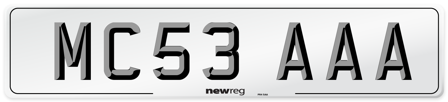 MC53 AAA Number Plate from New Reg